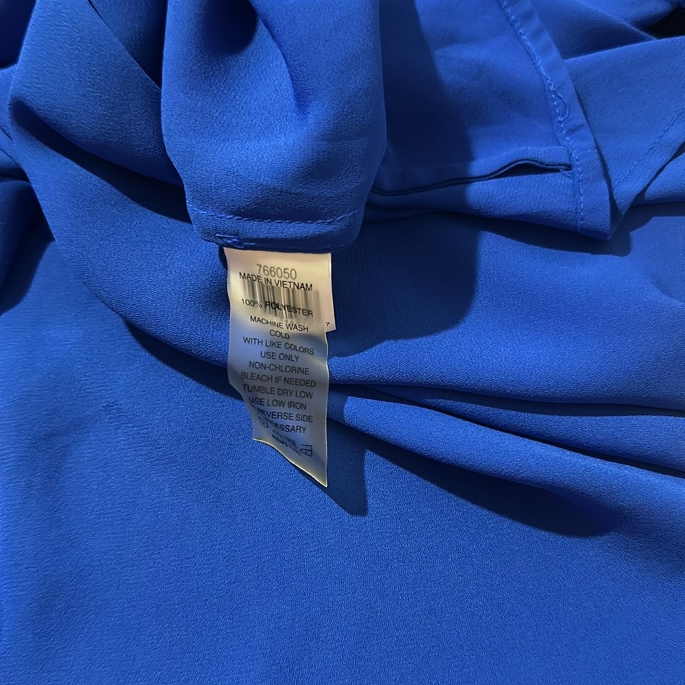 NWT CHAUS Windsor Blue Blouse - Picture 13 of 14